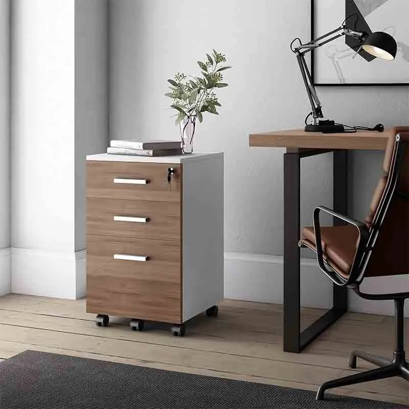 Yoobure 3-Drawer Wood File Cabinet with Lock