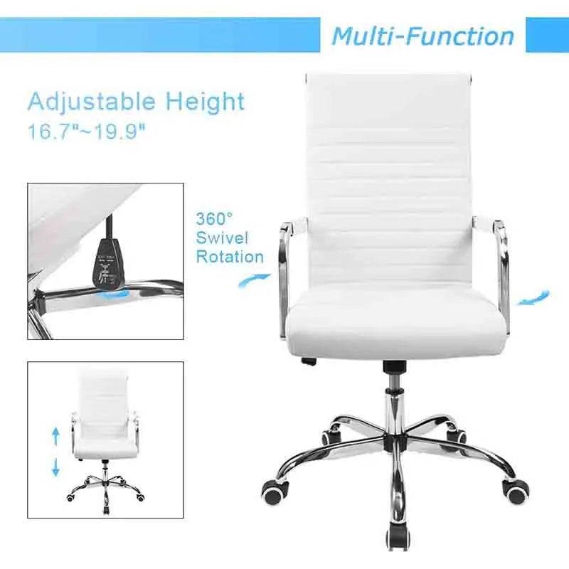 Yoobure Office Desk Chair Mid-Back Adjustable Swivel Chair