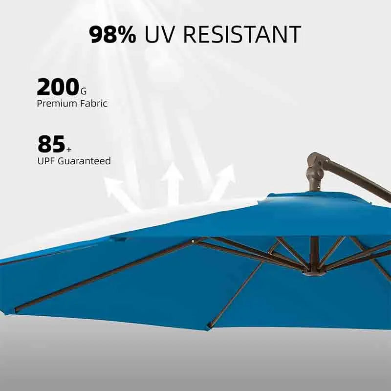 Yoobure Patio Umbrellas Outdoor Cantilever Hanging Umbrellas