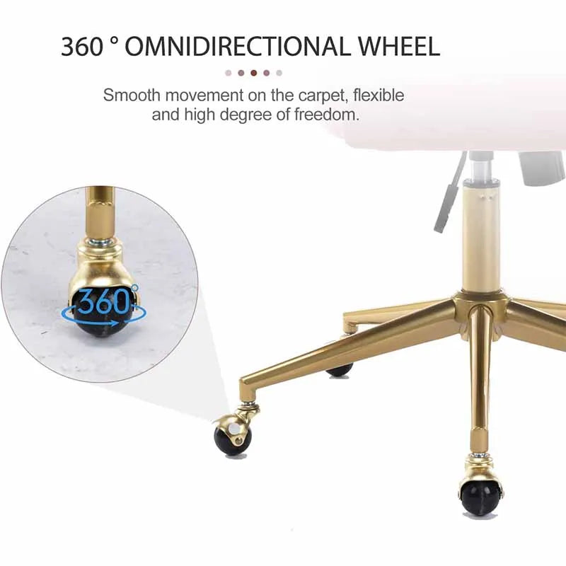 Yoobure Velvet Office Desk Chair, Pink