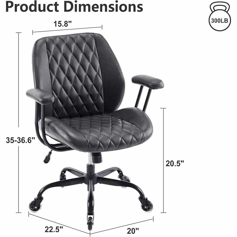 Yoobure Modern Ergonomic Office Desk Chair, Black