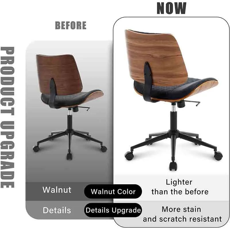 Yoobure Office Chair No Arms, Adjustable Height Desk Chair