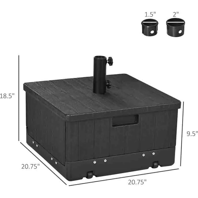 Yoobure 3-in-1 Outdoor Umbrella Base with Wheels and Handles