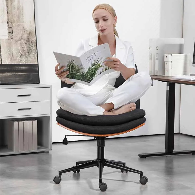 Yoobure Adjustable Wide Swivel Task Chair, Black