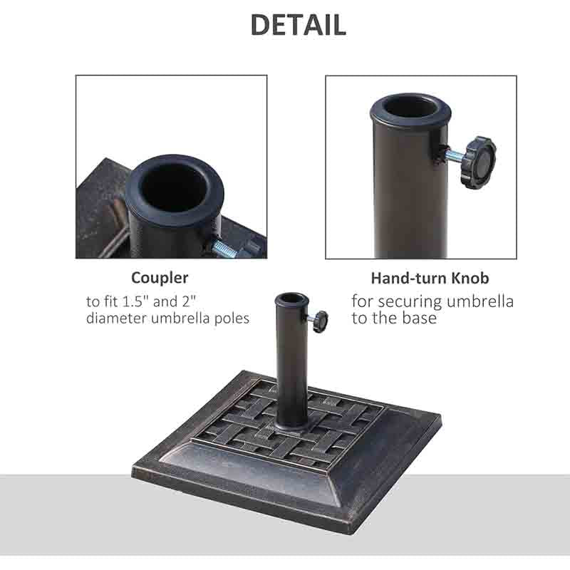 Yoobure 20 lbs Patio Market Umbrella Base Stand