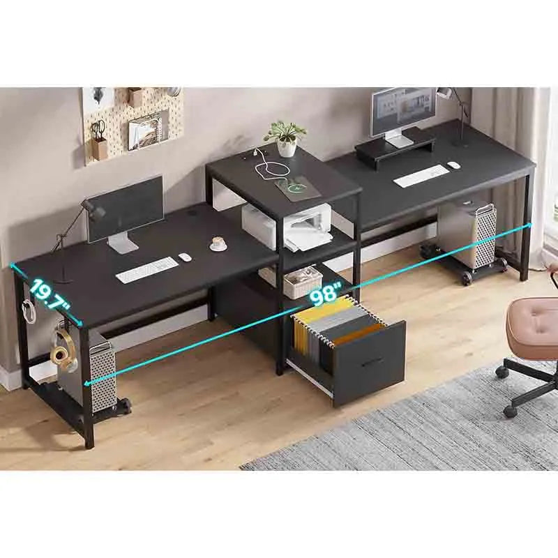 Yoobure 98" 2 Person Office Desk