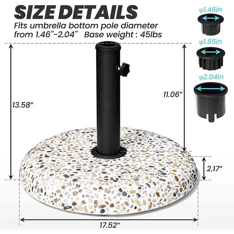 Yoobure Patio Umbrella Base Heavy Duty Table Umbrella Base