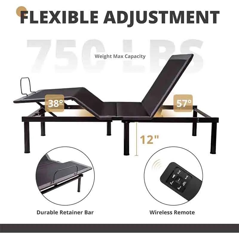 Yoobure Twin XL Adjustable Bed Frame Queen for Pain Relief