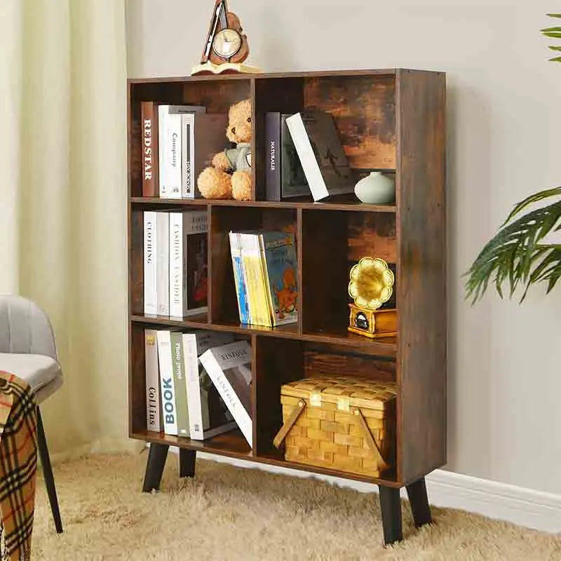 Yoobure Cube Bookshelf 3 Tier Mid-Century Modern Bookcase