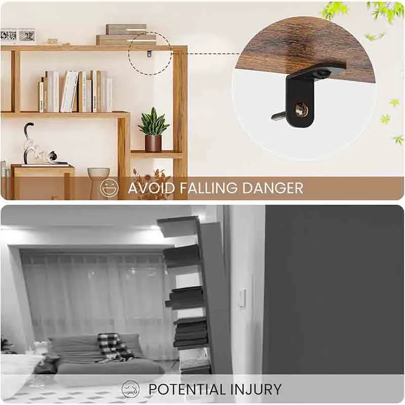 Yoobure Bookshelf Bookcase with Open Display Storage Shelves