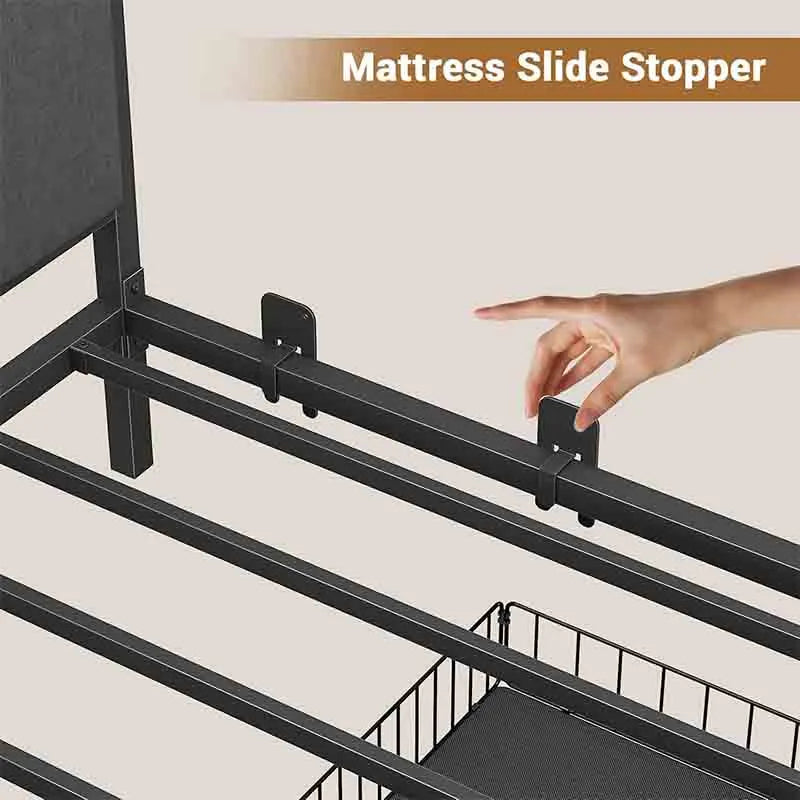 Yoobure Corner Bed Frame with Storage Drawers, Twin Daybed