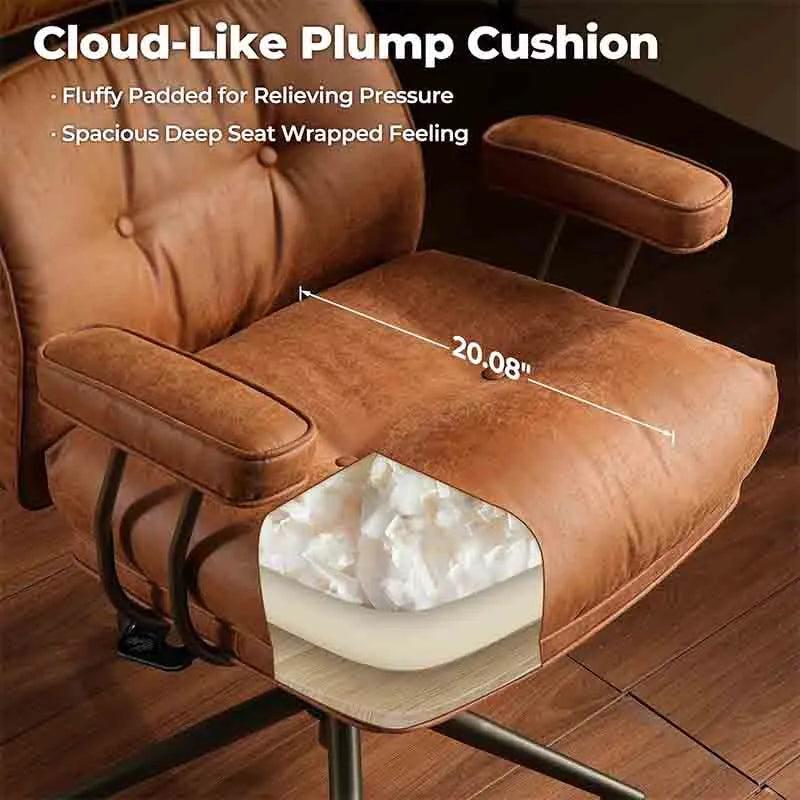 Yoobure Ergonomic Home Office Chair, Modern Leather Chair