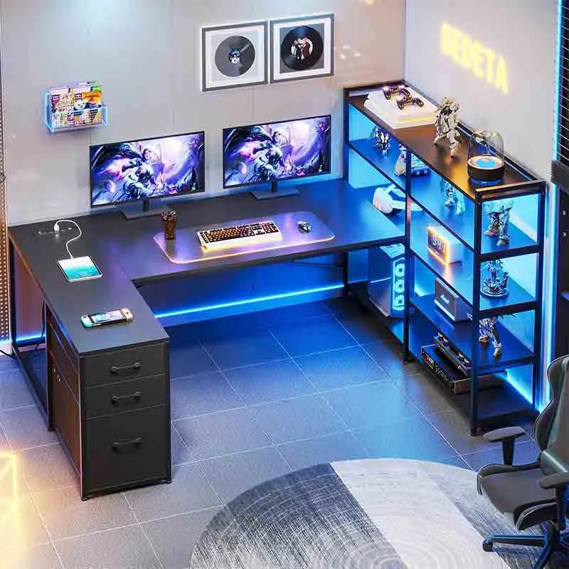 LED Corner Gaming Desk