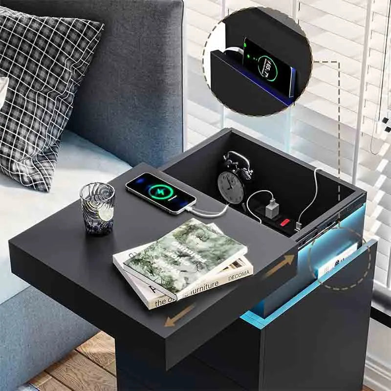 Yoobure Night Stand with Sliding Top