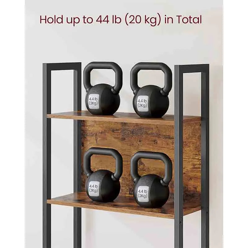Yoobure 5-Tier Industrial Bookcase with Steel Frame