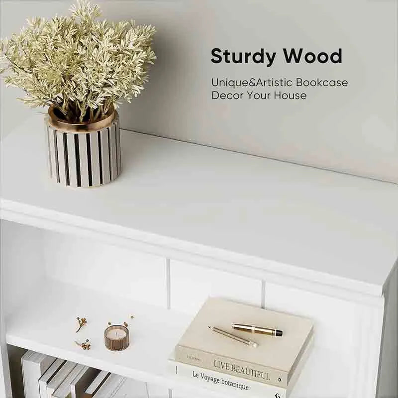 Yoobure 72" Wood Open Display Floor Bookshelf