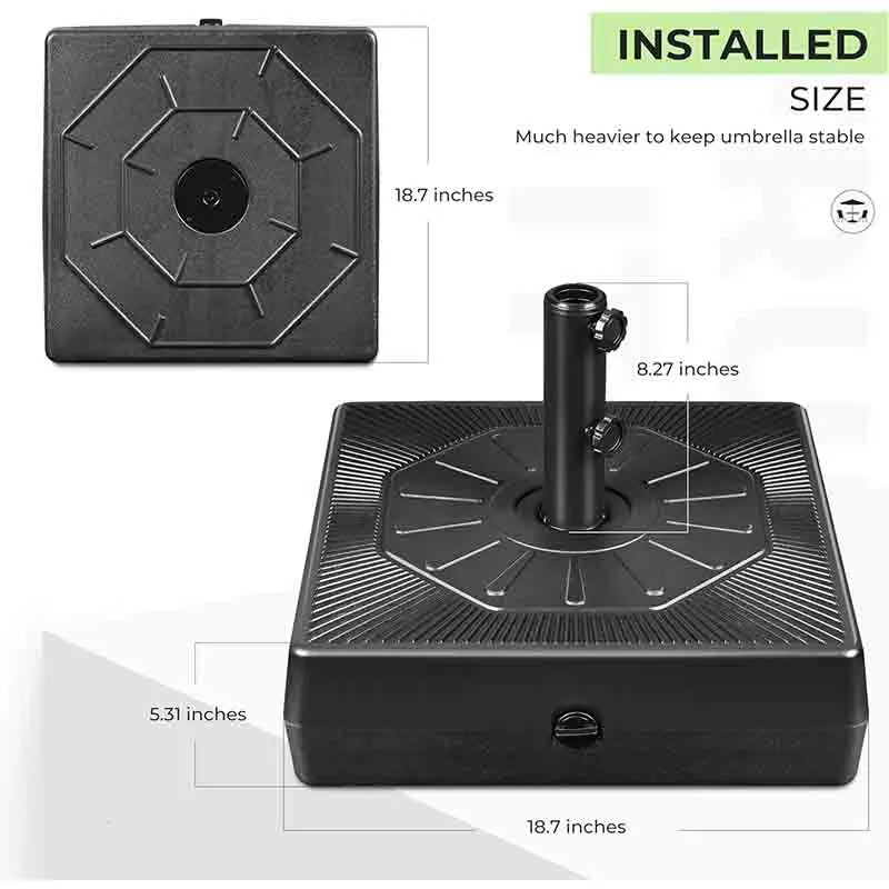 Yoobure 110lbs Fillable Patio Umbrella Base Heavy-Duty