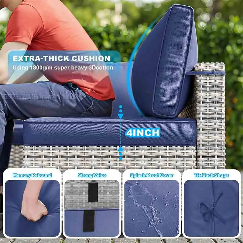 Yoobure 7-Piece Patio Furniture Set, Outdoor Patio Furniture