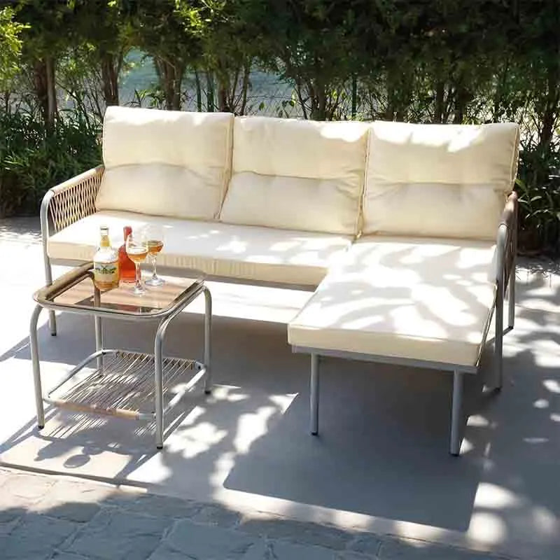 3 Pieces Outdoor Wicker Conversation Set
