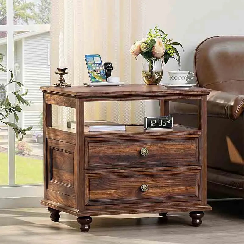 Yoobure 24" Wide End Table with 2 Drawers