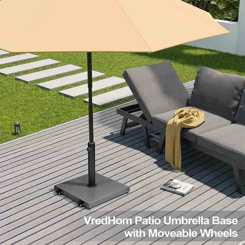 Yoobure Patio Umbrella Base Umbrella Stand with Wheels