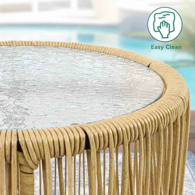Yoobure 3-Piece Outdoor Patio Furniture Wicker Bistro Set