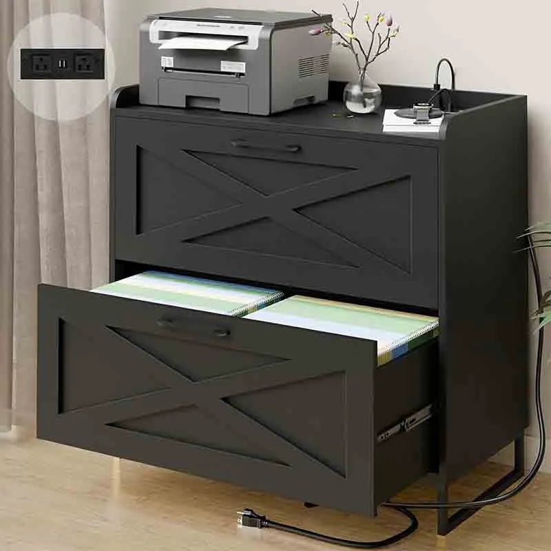 Yoobure Lateral File Cabinet with Charging Station