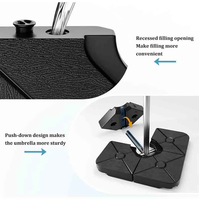 Yoobure 4-Piece Umbrella Base Outdoor Patio Umbrella Stand