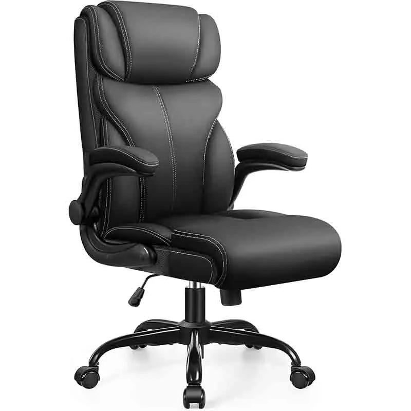 Leather Chair with Adjustable High Back