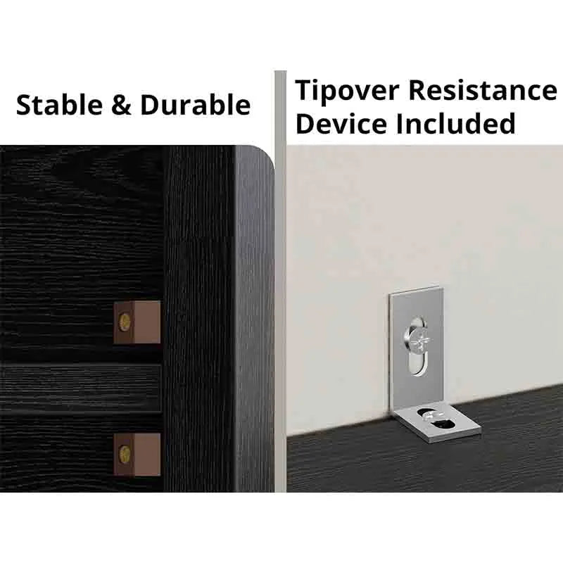 Yoobure Industrial Bookshelves and Bookcases with Doors