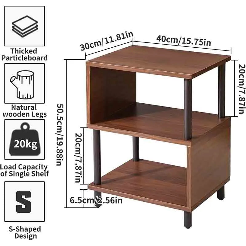 Yoobure Bedside Table Small Night Stand, Small Side Table