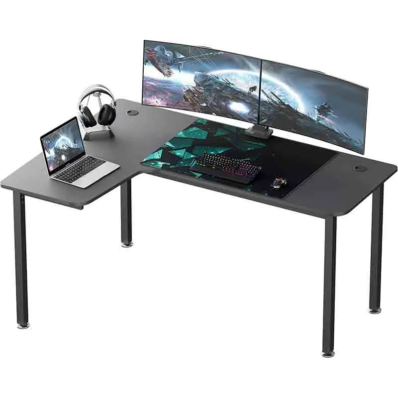 60 Inch Black Corner L Shaped Computer Desk