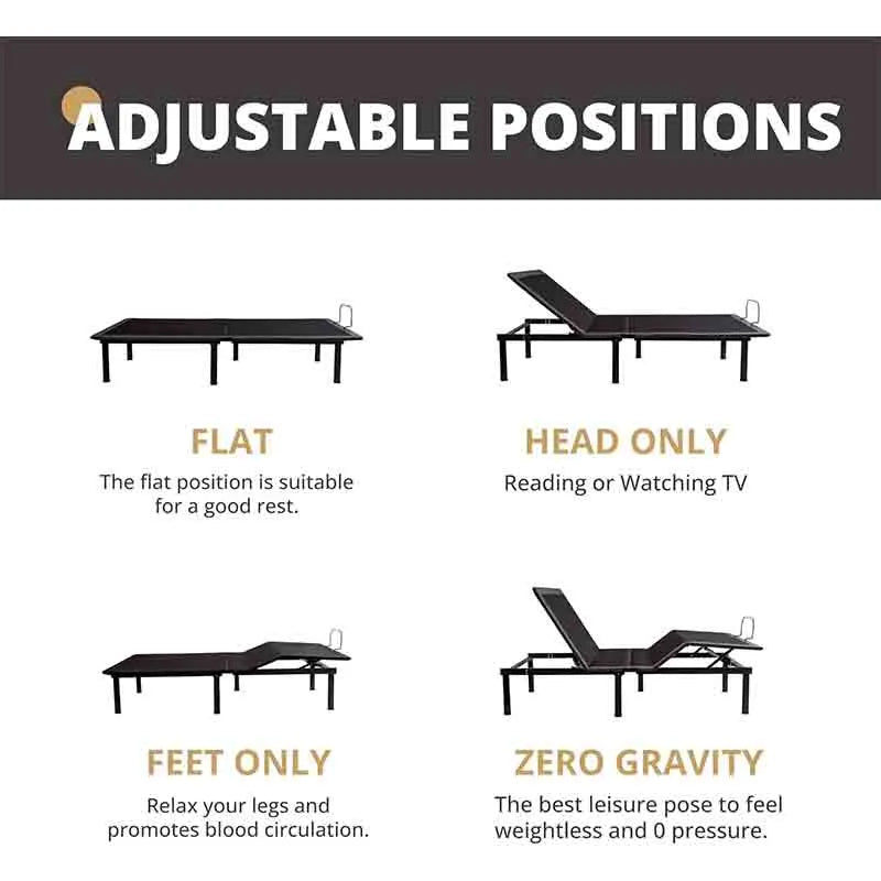 Yoobure Twin XL Adjustable Bed Frame Queen for Pain Relief