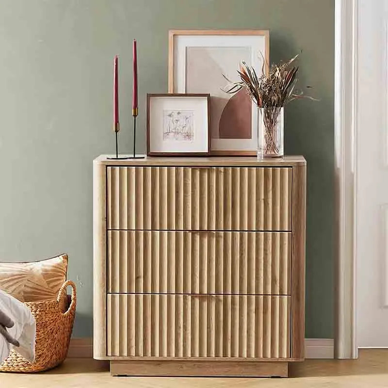 Yoobure 3 Drawer Dresser Wood Tall Nightstand