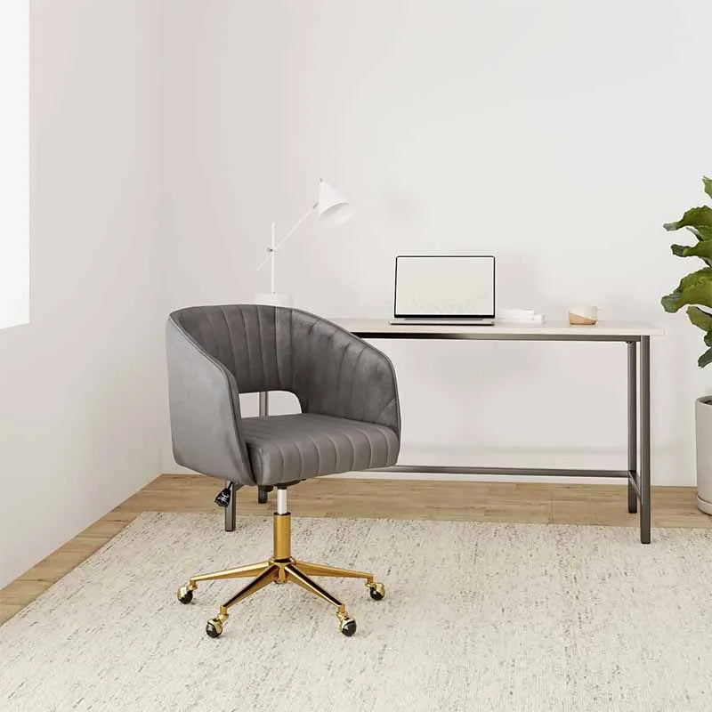 Yoobure Velvet Office Desk Chair, Grey