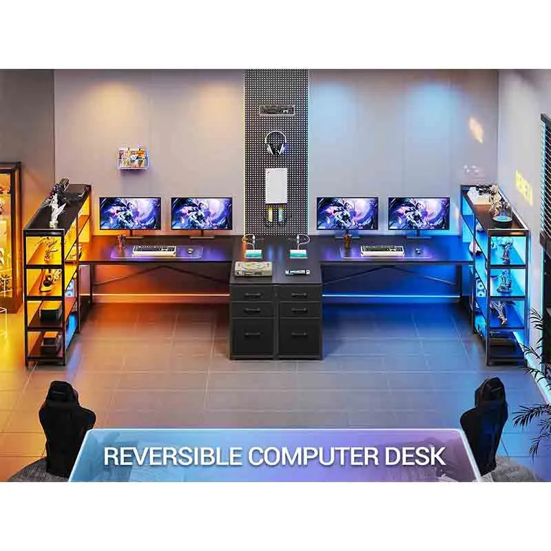 Yoobure Gaming Desk Reversible U Shaped Computer Desk