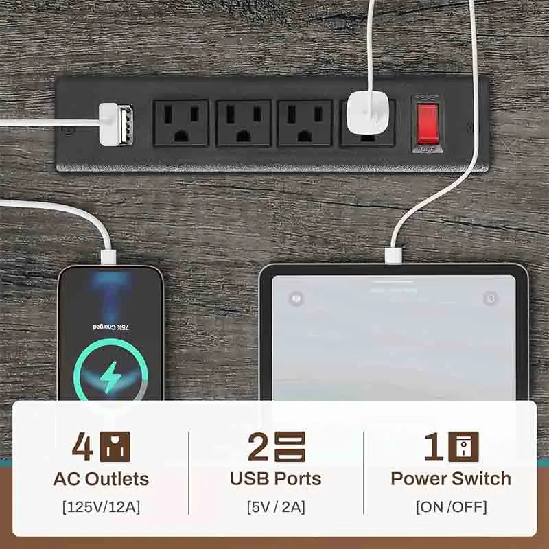 Yoobure Reversible Computer Desk with Fabric Drawers & Hutch