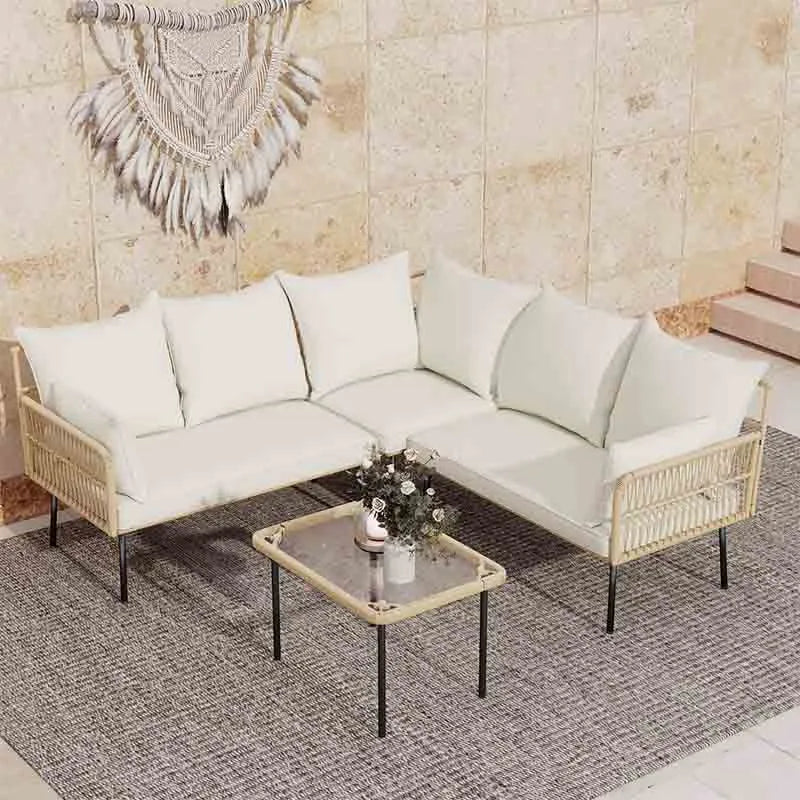 Rattan Outdoor Conversation Sofa Set