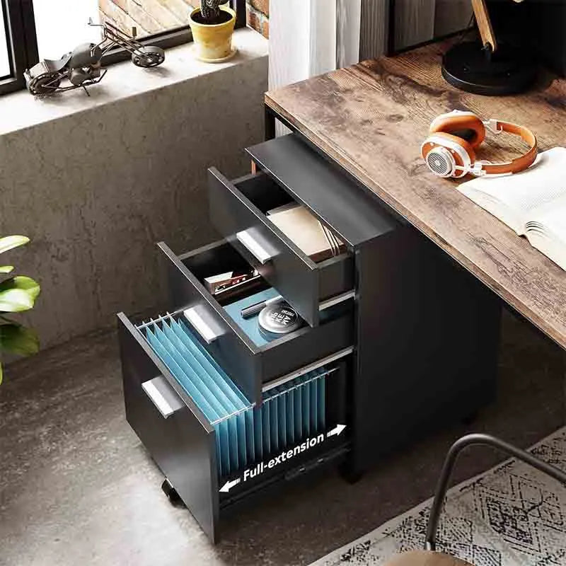 Yoobure 3-Drawer Wood Mobile File Cabinet