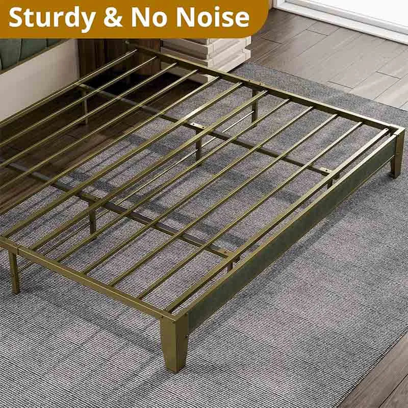 Yoobure King Bed Frame with Storage Headboard, Noise Free
