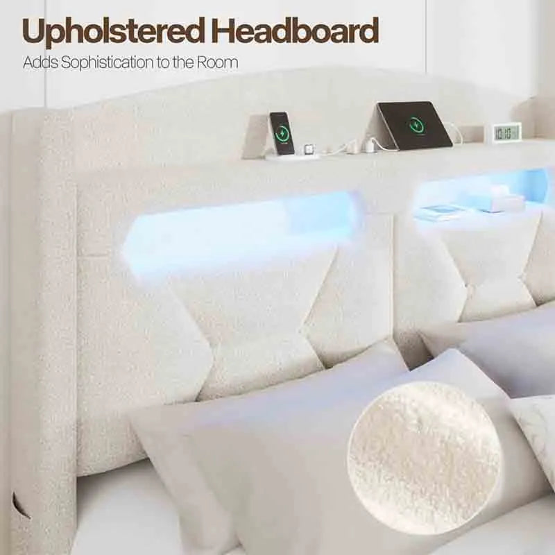 Yoobure Bed Frame Full Size Soft Thickened Board Bedframe