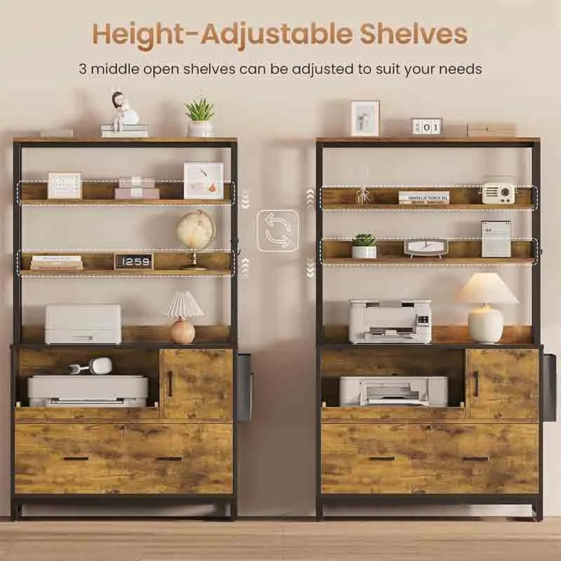 Yoobure File Cabinet with Lock and Sliding Storage Shelf