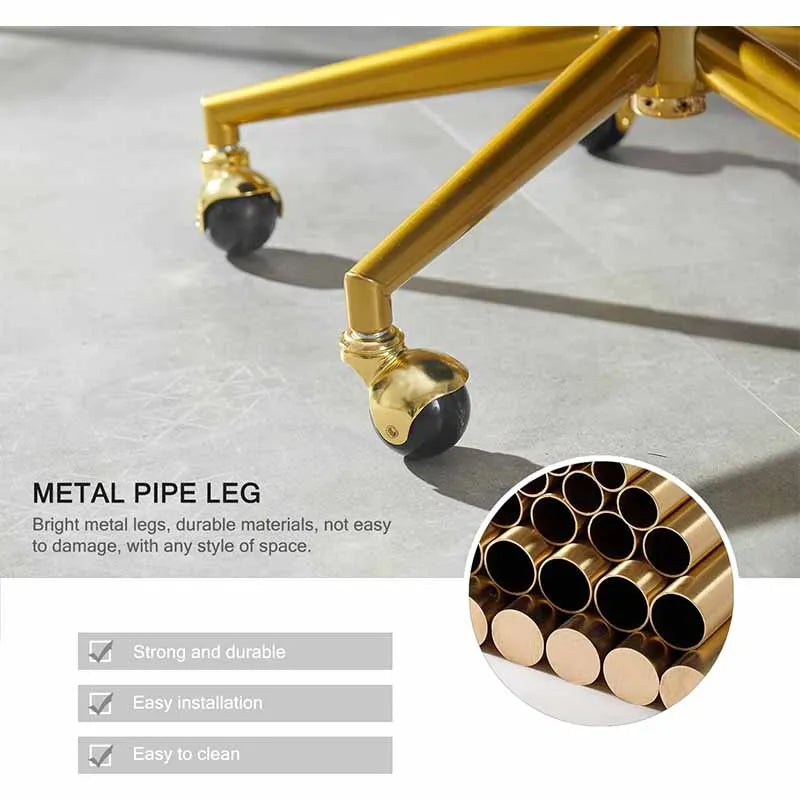 Yoobure Velvet Office Desk Chair, Grey