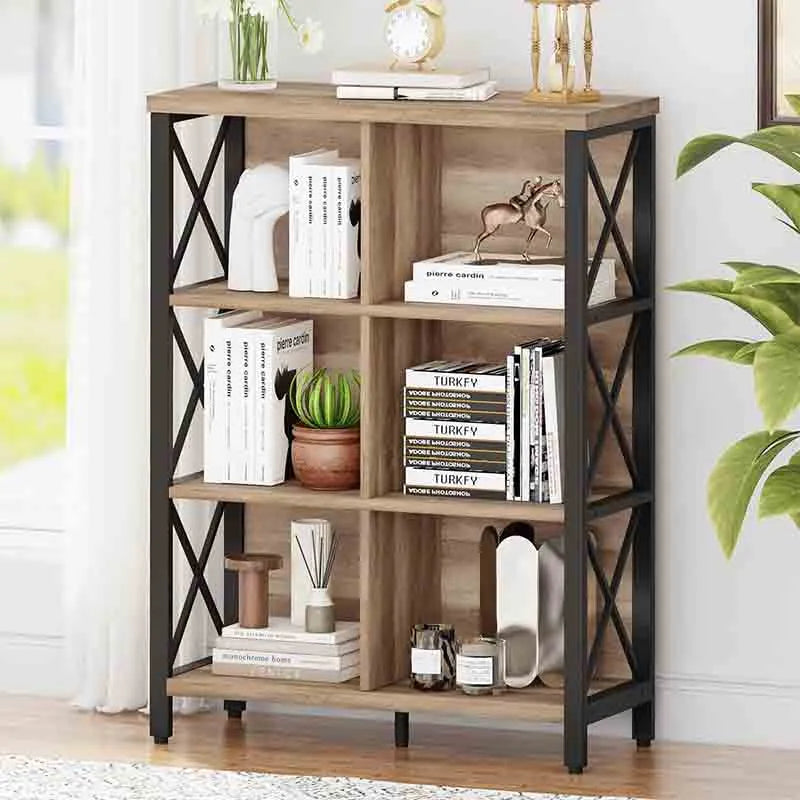 Yoobure Rustic 6 Cube Storage Organizer Book Shelf