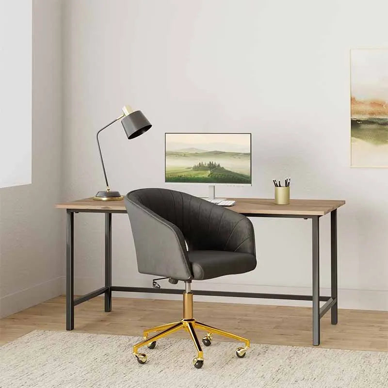 Yoobure Velvet Office Desk Chair, Black