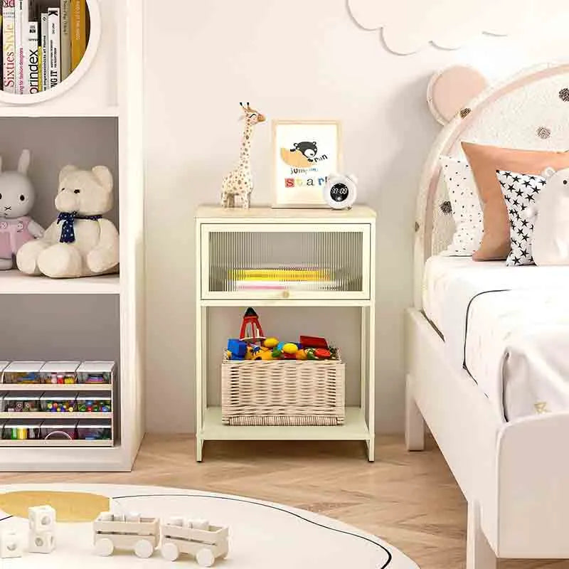 Yoobure Night Stand with Storage, Cute Bedside Table