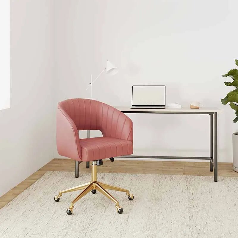 Yoobure Velvet Office Desk Chair, Pink