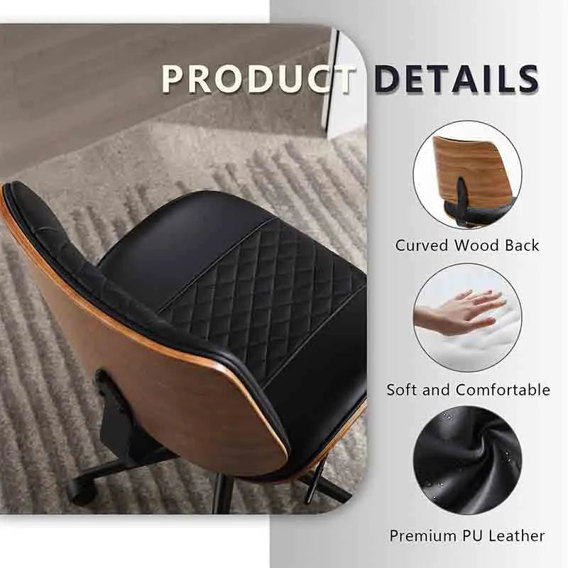 Yoobure Office Chair No Arms, Adjustable Height Desk Chair