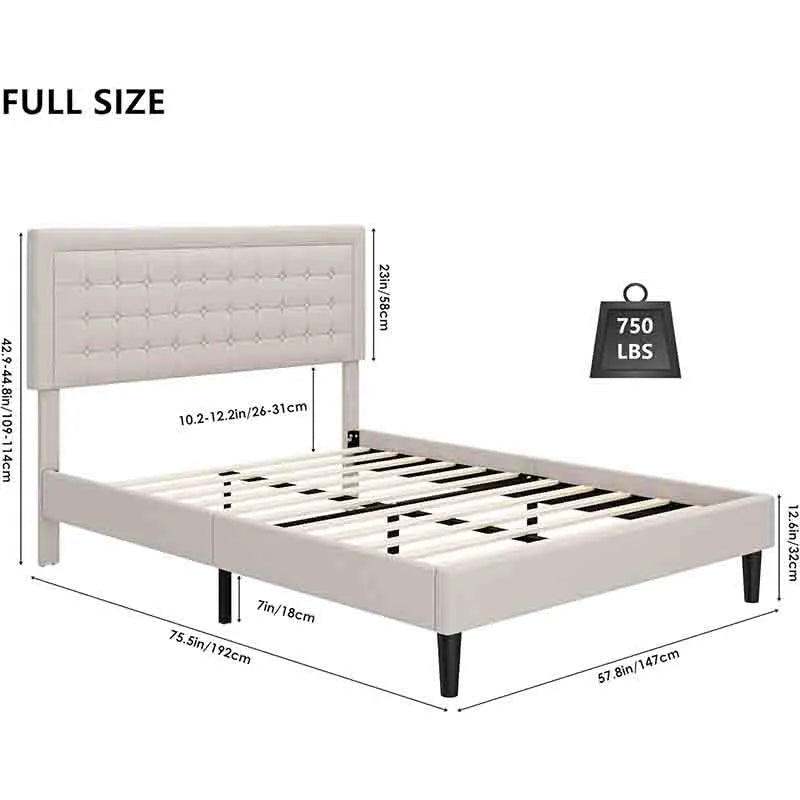 Yoobure Full Modern Upholstered Platform Bed