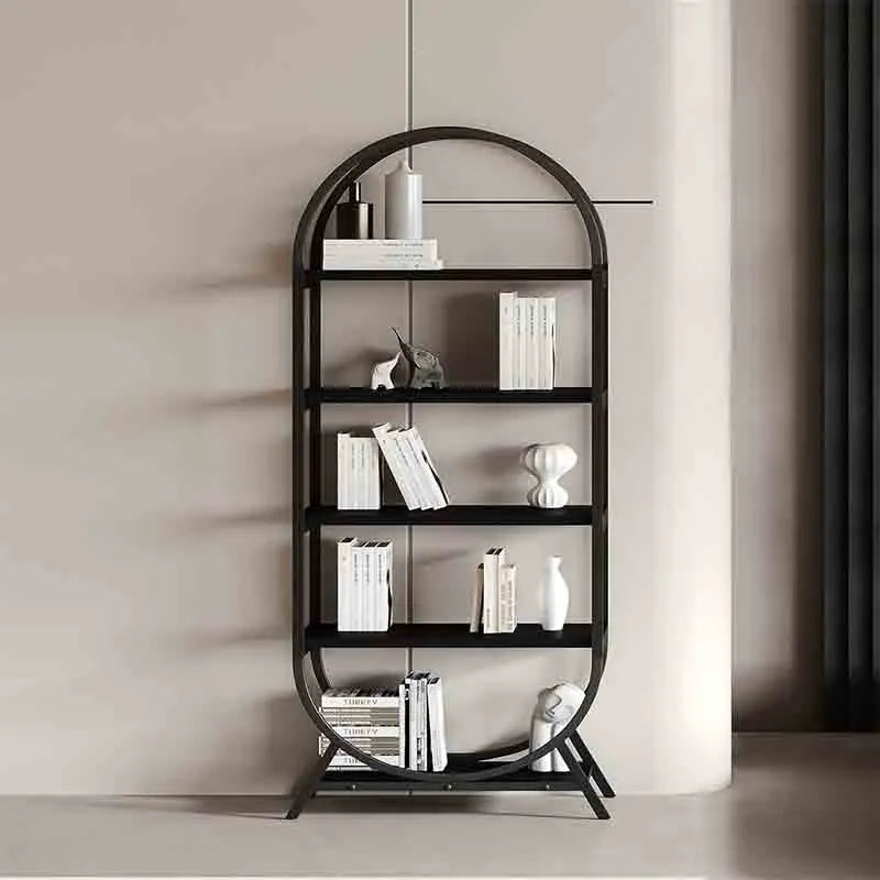 Yoobure Bookshelf Arched Bookcase, Industrial Book Shelves